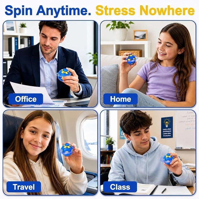 360° Rotating Fidget Ball – Stress Relief Sensory Toy for Kids & Adults